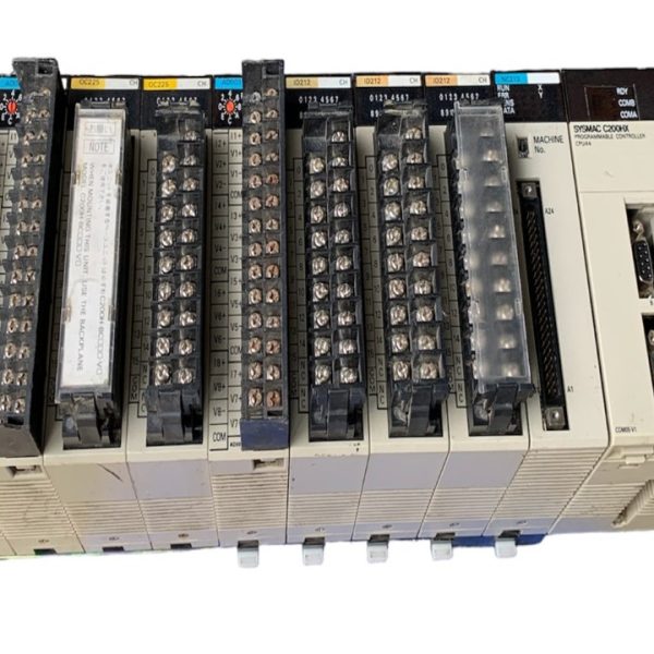 OMRON SYSMAC C200HX, PA204S, NC213, ID212, AD003, OC225, OD215 PLC MODULES