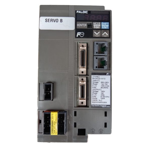 Fuji Electric FALDIC-α series servo drive, model RYC751D3-VVT2