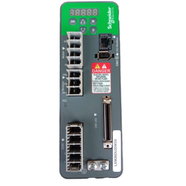 Schneider Electric Lexium 26 servo drive, model LXM26DU20M3X