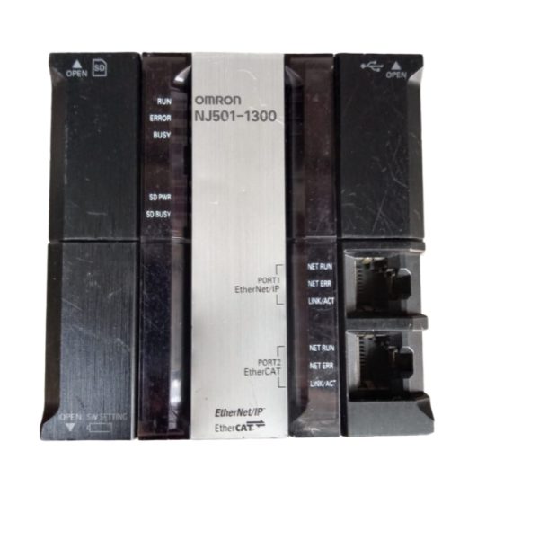 Omron NJ501-1300 CPU Unit, a component of the Omron Sysmac NJ-Series Machine Automation Controller