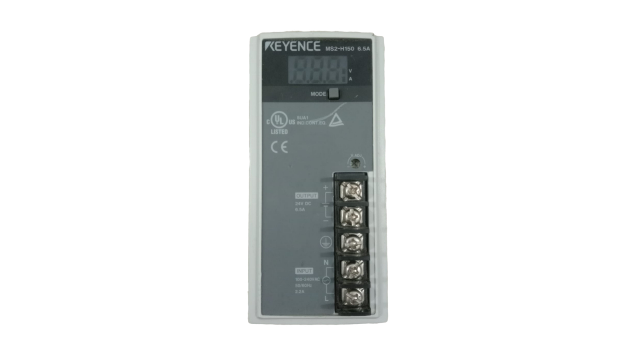 Keyence MS2-H150 switching power supply. Input: 100-240V AC, 50